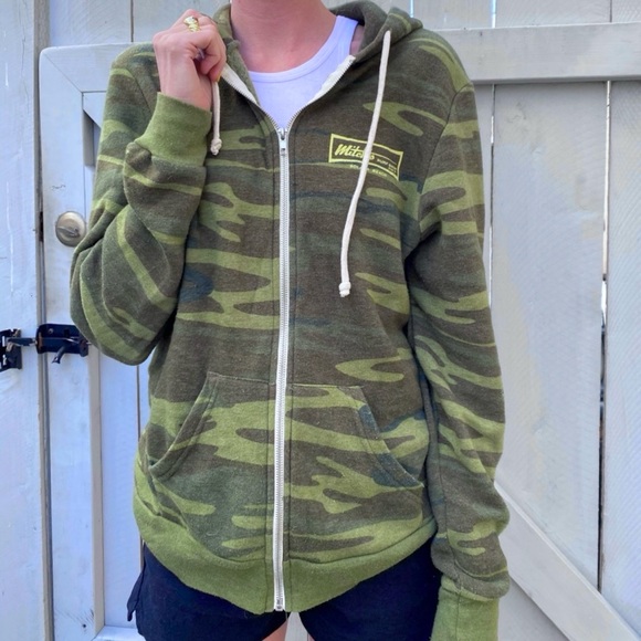 Alternative Earth Camo Mitch’s Surf Shop Solana Beach Zip Up Hooded Sweatshirt - Picture 5 of 17